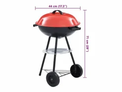 vidaxl Barbacoa de carbón portátil con ruedas XXL 44 cm Multicolor Best