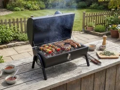 Habitat et jardin Barbacoa|Barbacoa de carbón portátil "Capitán" - 42 x 27 x 43 cm -