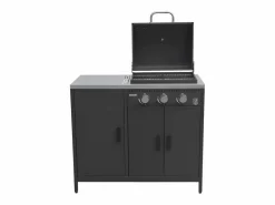Barbacoa de gas con 3 quemadores, 3 puertas y termómetro^Sweeek