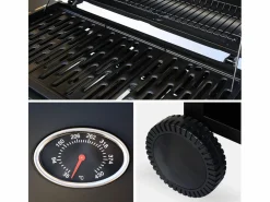 Barbacoa|Barbacoa de gas con 6 quemadores + 1 quemador lateral con ruedas,