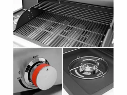 Sweeek Barbacoa de gas de 5 quemadores con 1 quemador lateral Negro Online