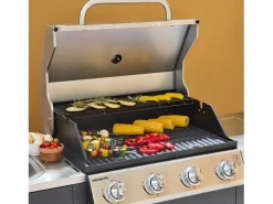 Sweeek Barbacoa de gas de 5 quemadores con 1 quemador lateral Negro Clearance