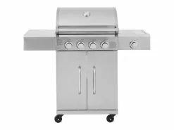 Barbacoa de gas de acero inoxidable con 5 quemadores incluido 1 quemador lateral 
