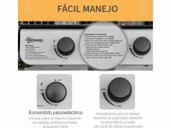 Outsunny Barbacoa|Barbacoa de gas 2 quemadores 5,6kW con ruedas 99x104x49 cm