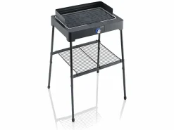 Severin Barbacoa|Barbacoa eléctrica de pie 2200W - Parrilla de aluminio fundido - PG8568