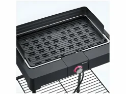 Severin Barbacoa|Barbacoa eléctrica de pie 2200W - Parrilla de aluminio fundido - PG8568