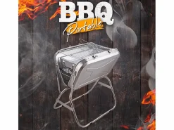 Barbacoa portátil con parrilla de carbón plegable Beech^AHD Hot