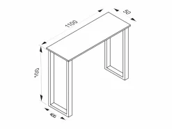 VCM Mueble Bar|Barbacoa Xona Negro / Roble Sonoma AL. 102 x AN. 110 x P. 50 cm