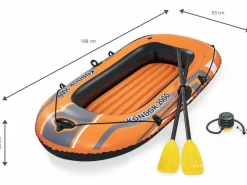 Bestway Barca Hinchable Hydro-Force Kondor 2000 188x93x30 cm 2 Personas Con Remos y Bomba Multicolor Best