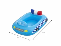 Bestway Deportes Náuticos|Barca Hinchable Coche de Policía 88X66X32 cm con Sonido de Sirena Policia Mayores de 3 Años