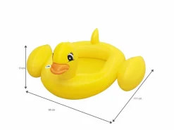 Bestway Accesorio Piscina|Deportes Náuticos|Barca Hinchable Infantil Pato 111x98x51 cm con Sonido Divertido Mayores de 3 Años