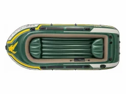 Intex Barca hinchable Seahawk 4 4 usuarios con remos verde 48x145x351 cm Caqui Discount