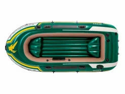 Intex Deportes Náuticos|Barca hinchable Seahawk 3 3 usuarios con bomba de hinchado+2 remos verde 43x137x295 cm