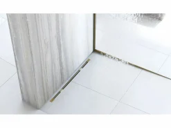 Rea Plato De Ducha|Barra De Caída Del Plato De Ducha 120Cm Right Brush Gold