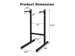 Barra de inmersión pesada, estación de entrenamiento multifunción, acero reforzado, negra, con asas de espuma (101 x 67,3 x 135,9 cm) Negro Discount