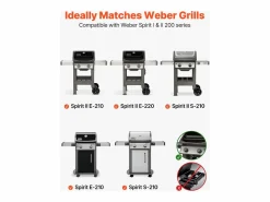 Barras de Cubrequemadores SucceBuy 3PCs, Deflector de Grasa para Quemador de 39 cm en Acero Esmaltado, para Weber Spirit I y II Series 200 Negro Discount