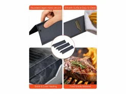 Barras de Cubrequemadores SucceBuy 3PCs, Deflector de Grasa para Quemador de 39 cm en Acero Esmaltado, para Weber Spirit I y II Series 200 Negro Discount