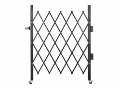 Barrera de Seguridad Extensible Plegable SucceBuy, Puerta Plegable Simple, 154 x 180 cm Negro Online