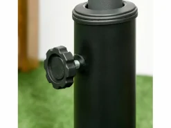 Sombrilla|Base estable de resina para sombrillas de Ø 32/38/48 mm, color negro (51 x 51 x 32 cm)