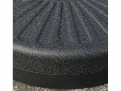 Sombrilla|Base para sombrilla de 22 kg, para postes de Ø38/48 mm, de hormigón negro, estable y resistente a la intemperie (51x51x12 cm)