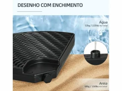 Base para sombrillas Tampa 4 piezas rellenables Ø100x8 cm^Outsunny Sale