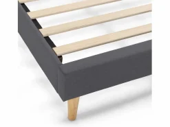 Base tapizada + Cabecero Aura 140x200 cm Gris Oscuro^VS Venta-stock Sale
