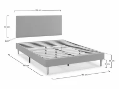 Base tapizada + Cabecero Aura 150x190 cm^VS Venta-stock Outlet