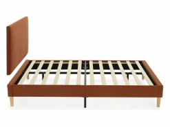 VS Venta-stock Somier Tapizado|Somier - 160X200Cm|Base tapizada + cabecero Bari 160x200 cm Teja