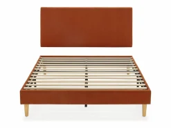 VS Venta-stock Base tapizada + cabecero Bari 140x200 cm Teja Rojo Hot