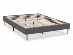 Base tapizada Aura 140x190 cm Gris Oscuro^VS Venta-stock Sale
