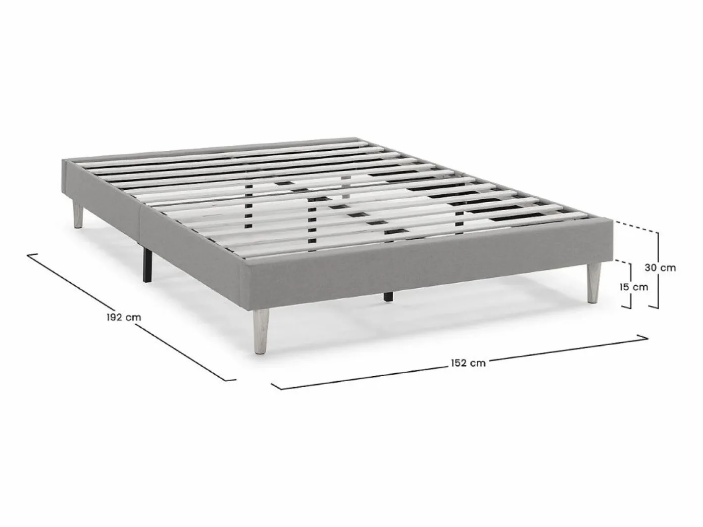VS Venta-stock Base tapizada Aura 150x190 cm Beige Discount