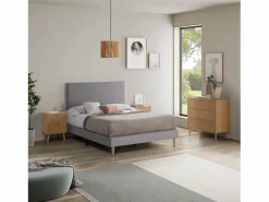 VS Venta-stock Somier Tapizado|Base tapizada Aura 140x200 cm
