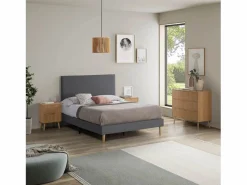 Base tapizada Aura 90x190 cm Gris Oscuro^VS Venta-stock Online