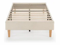 VS Venta-stock Somier - 90X190Cm|Base tapizada Niebla 90x190 cm tela borreguito
