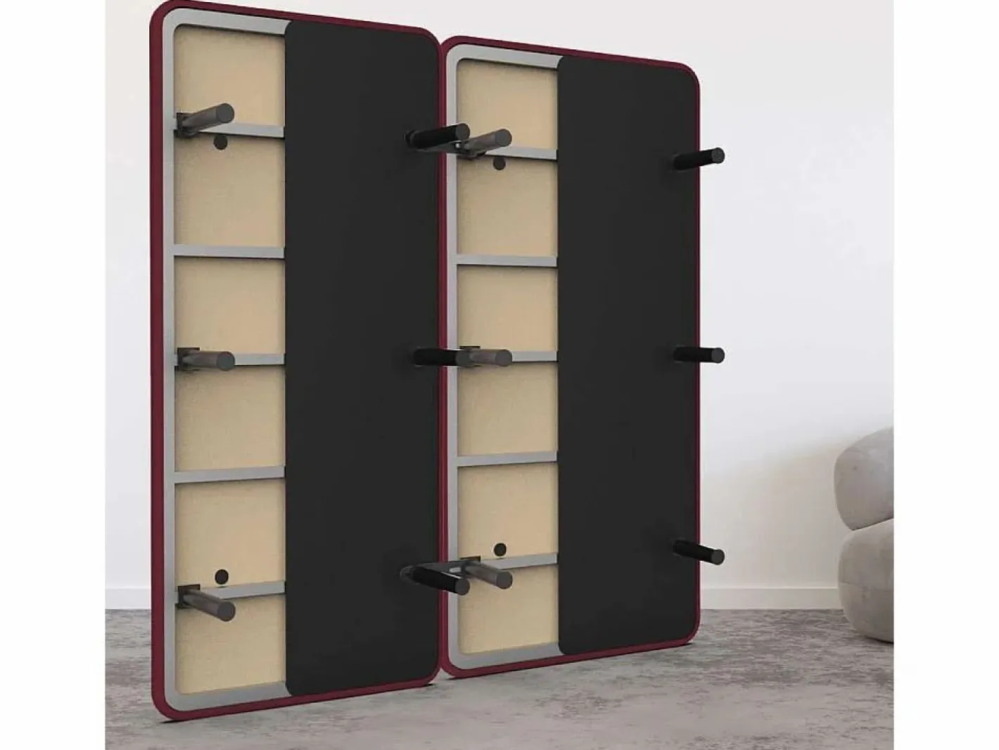 Base Tapizada 90x190 - Nalui Granate Discount