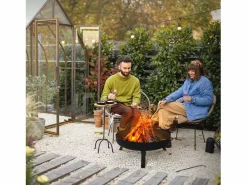 Basero brasero acero con 3 patas plegables barbacoa chimenea Ø60x27cm^ECD Germany