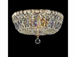 Maytoni Plafón|Basfor Plafón Semi Empotrado Oro Antiguo & Cristal, 3 Luces, E14