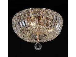 Maytoni Plafón|Basfor Plafón Semi Empotrado Oro Antiguo & Cristal, 3 Luces, E14