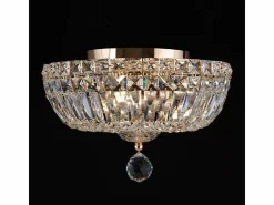 Maytoni Plafón|Basfor Plafón Semi Empotrado Oro Antiguo & Cristal, 3 Luces, E14