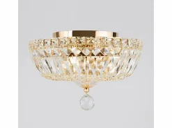 Maytoni Plafón|Basfor Plafón Semi Empotrado Oro Antiguo & Cristal, 3 Luces, E14