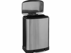 Five Basurero de metal con contenedor extraíble de 50 L Plateado Clearance