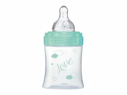 Biberón Initiation+ de vidrio 150 ml Verde Pájaros con tetina anticólicos 3 velocidades flujo lento^ Sale