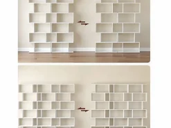 Biblioteca blanca de 6 niveles - L70 x H190,5 cm^Calicosy Clearance