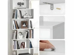 Biblioteca blanca de 6 niveles - L70 x H190,5 cm^Calicosy Clearance