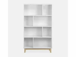 Sweeek Librería|Biblioteca con patas de madera de 8 compartimentos