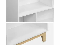 Sweeek Librería|Biblioteca con patas de madera de 8 compartimentos