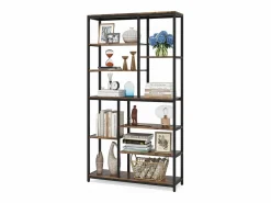 Tribesigns Librería|Biblioteca, Estantería de almacenamiento de 9 niveles, Mueble de almacenamiento, Biblioteca industrial de metal