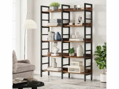 Biblioteca, Estantería de oficina de 5 niveles, Estantería de pie, Biblioteca abierta, Grande, Estilo industrial, 180 x 80 x 30 cm^Tribesigns Hot