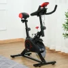 Bicicleta Estática|Bicicleta estática con pantalla LCD, asiento regulable y resistencia regulable, acero, color negro (85x46x114cm)