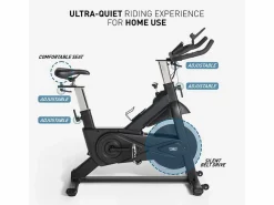Leonardo Aparato De Musculación|Bicicleta estática fit bike volante de inercia 18 kg profesional Athena